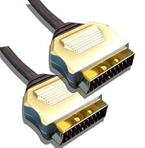 5 Metre Metal Plug, Gold Plated, OFC Scart Cable 5M Lead