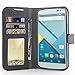 Blu Studio X Case, Tauri [Stand Feature] Wallet Leather Case with Stand, ID & Credit Card Pockets Flip Cover For Blu Studio X - Black