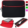 Lacdo 11-12 Inch Super Bubble Waterproof Neoprene Sleeve Case Bag / Notebook Computer Case / Briefcase Carrying Bag / Ultrabook Laptop Bag Case / Pouch Cover [with Exterior Zipper Pocket] for Apple MacBook Air 11.6-inch / New Macbook 12 inch / Acer / Asus / Dell / Fujitsu / Lenovo / HP / Samsung / Sony / Toshiba / for Acer C720 Chromebook/ Acer Aspire E3-111 / Asus X205TA / ASUS Q200E / HP Stream 11 Laptop / HP Pavilion X2/ Samsung Chromebook XE303C12 (Black/Red)