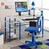 Zap Computer Desk and Chair in Blue