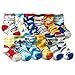 Toptim Baby Socks Non-skid Cotton Socks for Infants and Toddlers (12 Pairs)