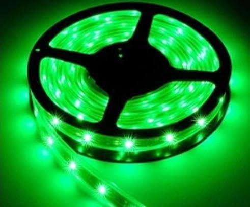 LEDJump 5M 16 ft Reel Flexible LED Ribbon 300 LEDs Green Strip With 3M Tape, 12 Volt, 24 Watt