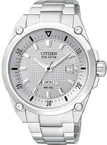 Citizen #BM5000-54A Men's Eco Drive 100M Stainless Steel Sports Watch