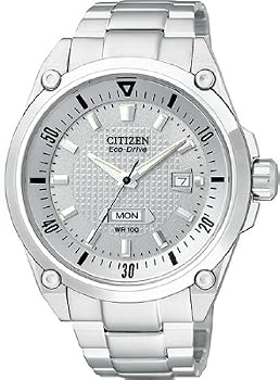 Citizen #BM5000-54A Men's Eco Drive 100M Stainless Steel Sports Watch