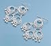 Sterling Silver Earrings - Rhodium Plated - 50 mm