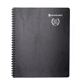AT-A-GLANCE Recycled Collegiate Weekly/Monthly Appointment Book, 8-Inch x 9 7/8-Inch, Black, 2011/2012 (70-CP01-05)