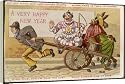 16 Inch Box Canvas (40cm) NEW YEAR CLOWN and COSTER by Mary Evans