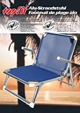 STRANDSTUHL LIEGESTUHL ALUMINIUM Ultraleicht BLAU NEU - 