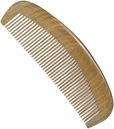 Casualfashion Handmade Natural Green Sandalwood No Static Comb Wooden Hair Combs for Women Gift