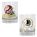 Washington Redskins 2-Piece Rocks Glass Set  (Primary Logo & Helmet Logo)