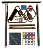 Oak Finish Billiard Pool Table Accessory Kit W Classic Style Ball Set