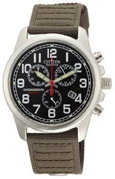 Citizen Men's AT0200-05E Eco-Drive Chronograph Canvas Watch