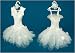 Set of 2 White Glitter Ballerina Tutu Christmas Ornaments