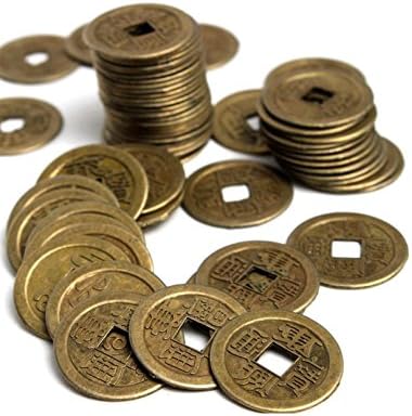 100PCs Feng shui Chinese Coins 24mm Prosperity Wealth Success and Good Fortune