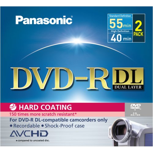 Panasonic 55 min. DVD R Dual Layer Disc 2 pk.
