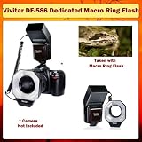Vivitar Dedicated Macro Ring Flash For Nikon D1 D100 D200 D2H D2x D3 D300 D3000 D300s D3100 D3s D3x D40 D40x D50 D5000 D60 D70 D700 D7000 D70s D80 D90 SLR Camera
