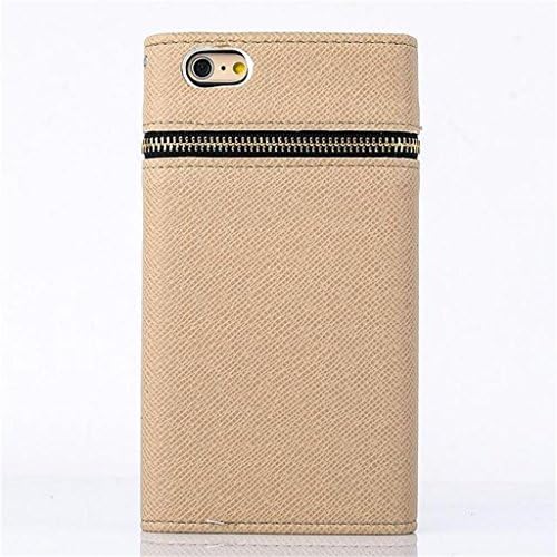 (Case for Iphone 6 Plus/5.5 inch) Bon Venu Unique Textured PU Leather Zipper Leather Flip Wallet Card Holder with Golden rivets Magnetic Money Pocket Case Multicolor Phone Bag Cover for Apple iphone 6 plus 5.5" case+Screen Protector (Pattern 13)