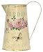 Jardin Tin Decoupage Tall Pitcher 6.25" x 10"H