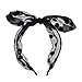 Sea Team Thin Chiffon Headband With Polka Dot Style Bowknot for Women and Girls Black