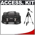 Canon 200DG Digital SLR Camera Case Gadget Bag + Tripod Accessory Kit for Canon EOS Rebel XT, XTi, XS, XSi, T1i, 50D, 40D, 5D, 7D Digital SLR Cameras