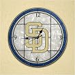 San Diego Padres MLB Art Glass Clock