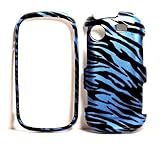 Blue Zebra Strips Snap on Protector Case for Samsung Messager Touch R630 /  ....