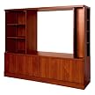 Large Storage Entertainment Center - Mahogany