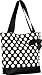 White Polka Dot on Black Beach Bag