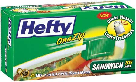 Hefty One Zip Sandwich Bag - 9 Pack