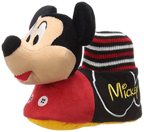Josmo Character Shoes Disney Mickey Head Slipper (Toddler/Little Kid),Black/Red,9/10 M US Toddler