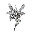 Fairy Fashion Pendant, Brass Based Antique Silver Color Plating with Cable Choker