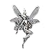 Fairy Fashion Pendant, Brass Based Antique Silver Color Plating with Cable Choker