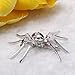 Dazzling Luxurious and Stylish Spider Clip Pin Brooch w/Rhinestone - Purple