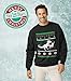 TeeStars - Ugly Christmas Sweater T-Rex VS Reindeer Funny Xmas Sweatshirt