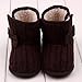 DZT1968® Baby Girl Soft Sole Anti Slip Prewalker Shoes Snow Boots Socks With Bowknot (9~12 Months, Coffee)