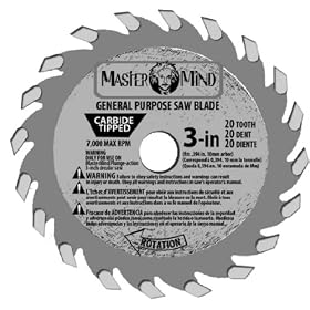 MasterMind 800345 Compact Precision 3-Inch Tungsten Carbide Tip Circular Saw Blades by MasterMind Tools