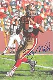 Autographed/Hand Signed Goal Line Art Gla Card Joe Montana 49'Ers