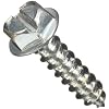 Zinc Plated Steel Sheet Metal Screw, Hex Head, #8, 3/8" Length (Pack of 100)