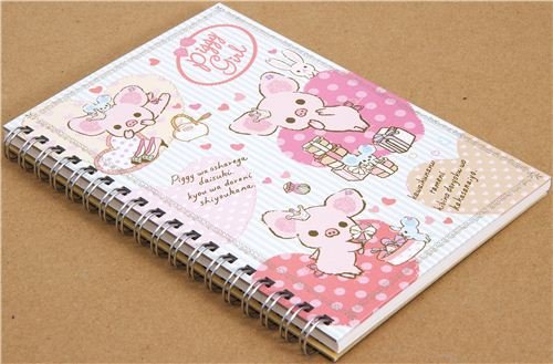 Imagen 2 de Cuaderno de Anilla de la cerdita Piggy Girl con corazones