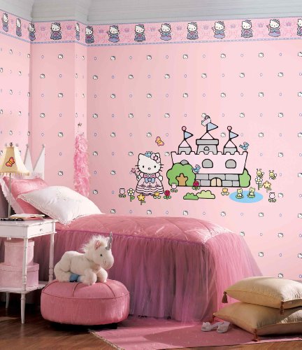 York Wallcoverings BT2766BD Hello Kitty Princ