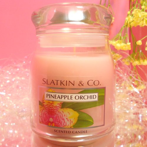 Bath and Body Works Slatkin & Co Pineapple Orchid Scented Candle Jar 14.5oz