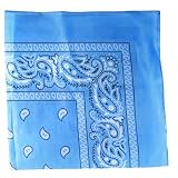 Paisley Cotton Bandanna LT. Blue