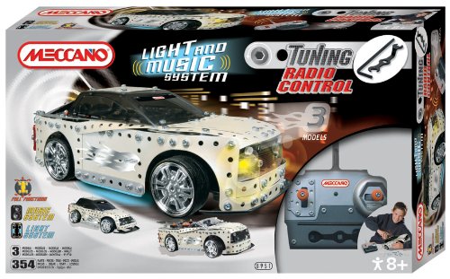 Meccano - Tuning - Radio Control Light and Sound Car White
