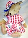 North American Bear Alice Vanderbear Dressed for Picnic