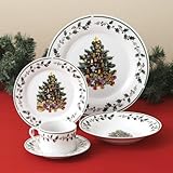 Gibson Christmas Tree Trimmings 20-Piece Dinnerware set