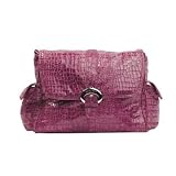 Kalencom 0-88161-25546-0 Crocodile Water Repellant Buckle Bag Wine
