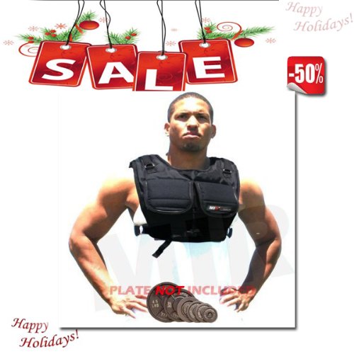(Holiday Sale - 50% Off !) NEW! MIR Short Style Workout Plate weight Vest / Hold Up To 40LBS Weighted Vest---Fast Shipping, Great Quality, Worth Every Penny!!!(One size fits all.)