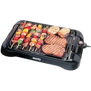 SANYO HPSSG3 BLACK BBQ GRILL INDOOR ELECTRIC 1300W APPLIANCES KITCHEN
