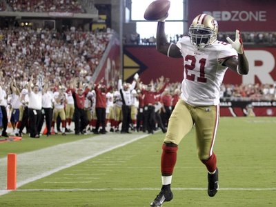 49ers Cardinals Football: Glendale, AZ - Frank Gore Photographic Poster Print by Paul Connors, 24x18