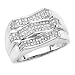 14K White Gold 1 1/4 ct. Princess Cut Diamond Men's Ring